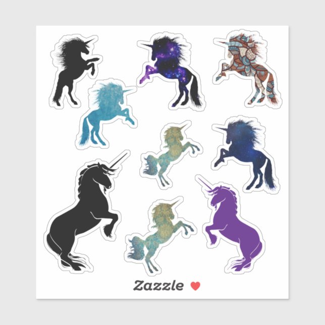 Sticker Unicornes (Feuille)