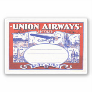 Sticker Union Airways Afrique du Sud