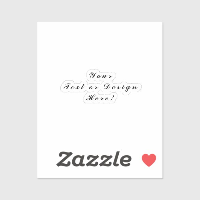 Sticker unique en vinyle - Design ou textos (Feuille)