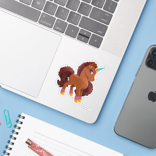 Sticker Unique la licorne debout Fière