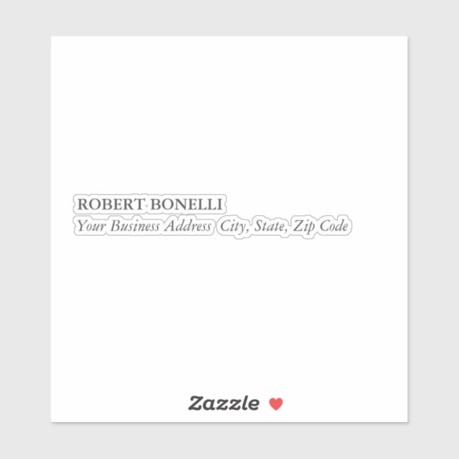 Sticker Unique moderne Platinum Gris élégant minimaliste (Feuille)