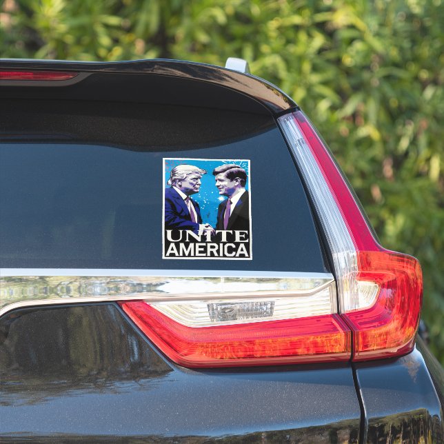 Sticker Unir l'Amérique Icône Trump  (Côté voiture)