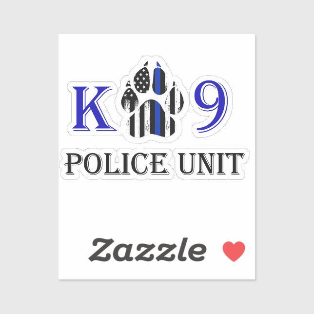 Sticker Unité de police K9 (Feuille)