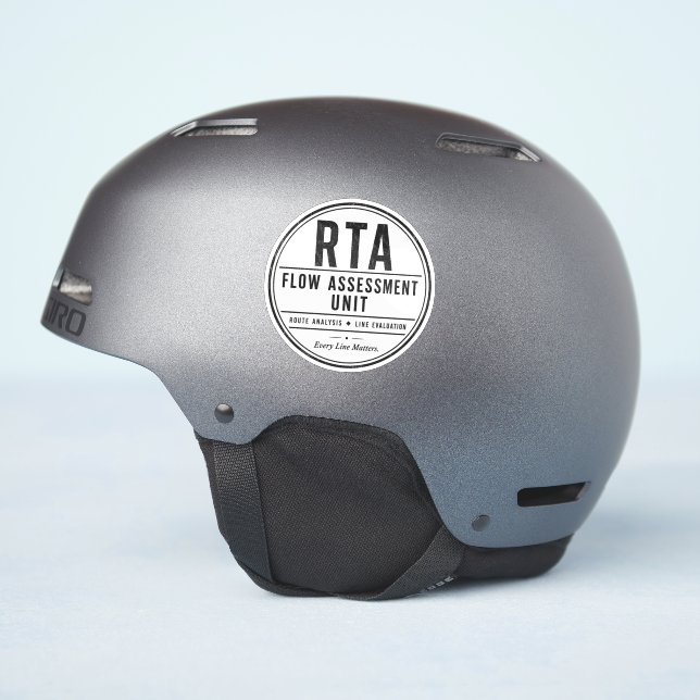 Sticker Unité d'évaluation du flux de la RTA (Côté casque)