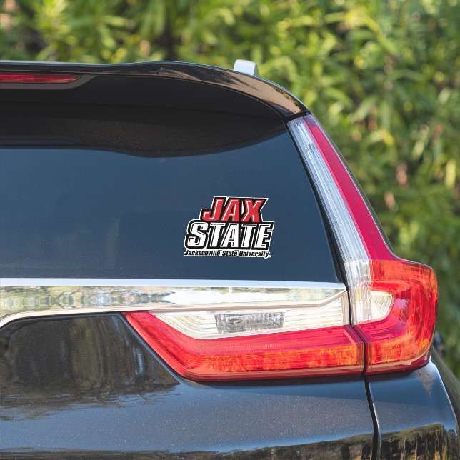Sticker Université d'État de Jacksonville JAX STATE Logo (Côté voiture)