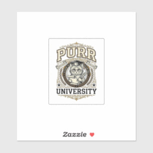 Sticker Université Ronronnement Chat Fausse Université Aca