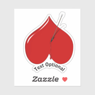 Sticker Upside Down Heart Anti Valentine's Day