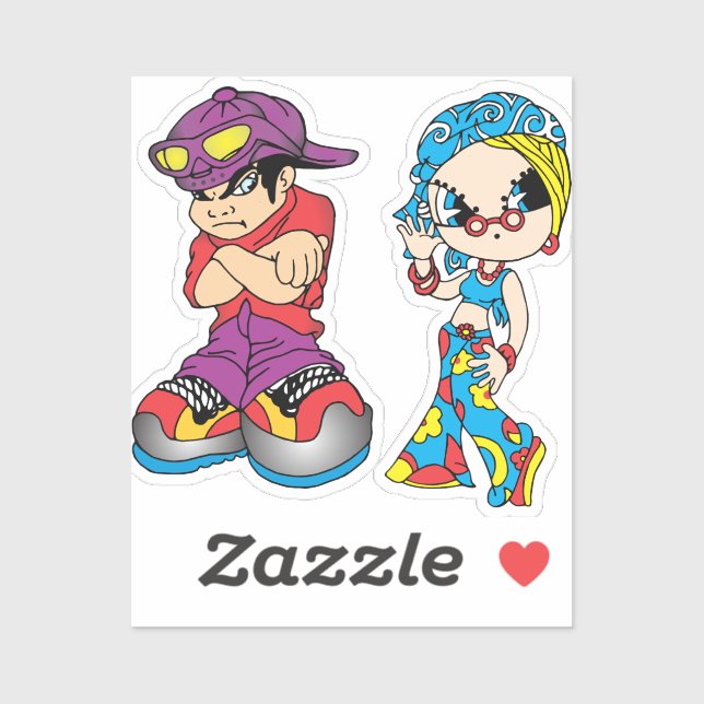 Sticker Urban Cartoon Duo Tee (Feuille)