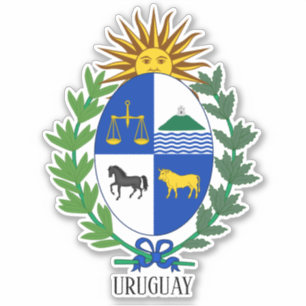 Sticker Uruguay Armoiries Nationales Patriotique