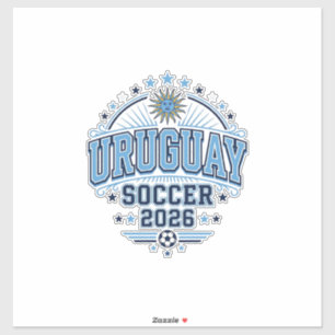 Sticker Uruguay Football 2026 Football Gras Pays Typograph