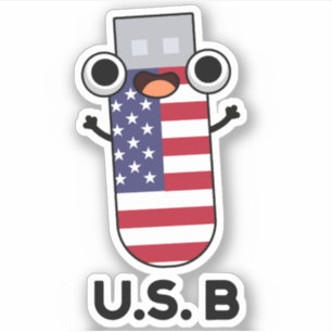 Sticker US B Funny Pun des États-Unis