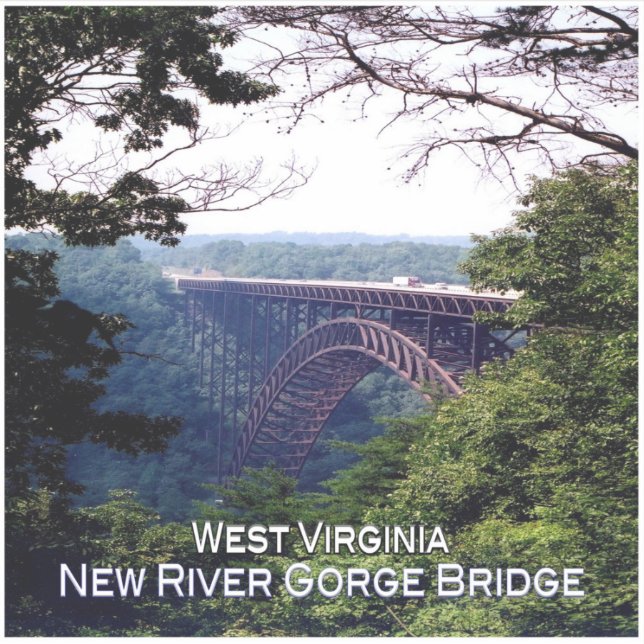 Sticker US West Virginia - New River Gorge Bridge - (Devant)