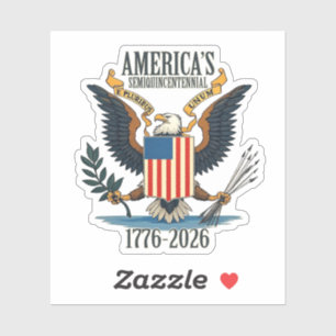 Sticker USA 250 - 1776-2026 - Armoiries de l'aigle Vintage