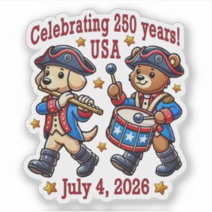 Sticker USA 250th Anniversary Souvenir - Patriotique