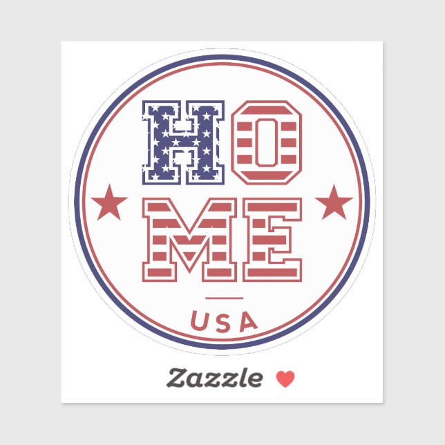 Sticker USA Home (Feuille)