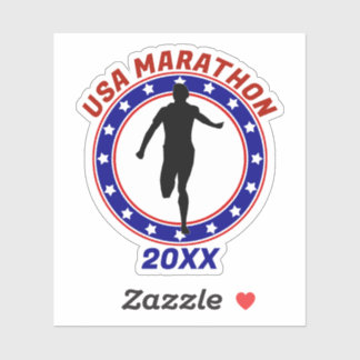 Sticker USA Patriotic MARATHON / REPOS
