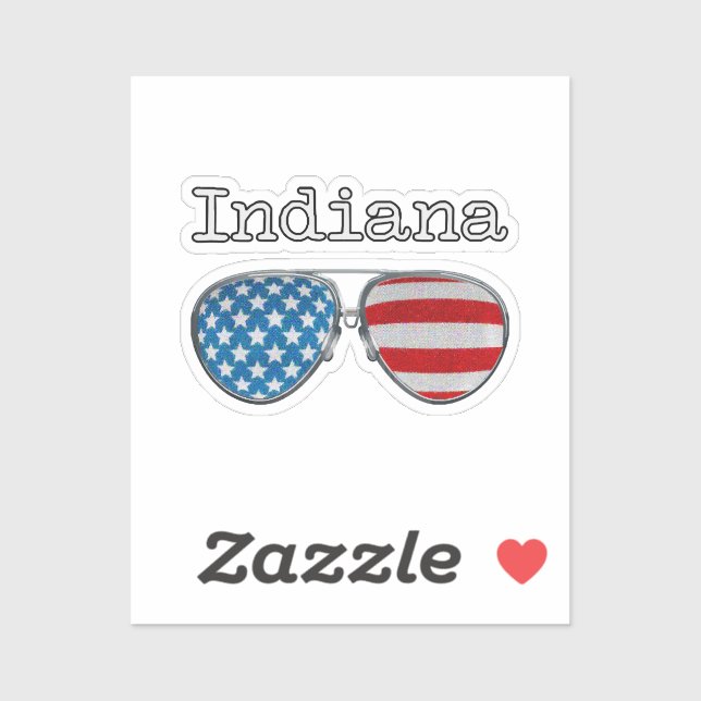 STICKER USA VERRES PILOTES INDIANA (Feuille)