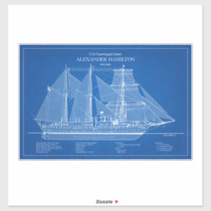 Sticker USCGC Alexander Hamilton wix-272 - ABD