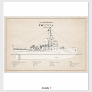 Sticker USCGC Escanaba wpc-77 - SBD