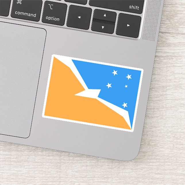 Sticker Ushuaia, Drapeau de la Terre de Feu (Détail)