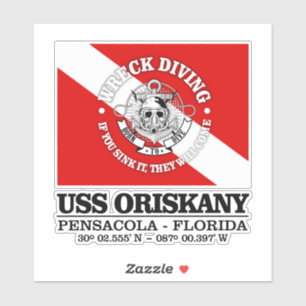 Sticker USS Oriskany (meilleures épaves)