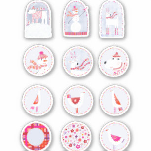 Sticker Vacances d'hiver Boho