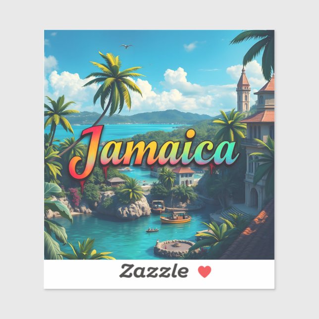 Sticker Vacances en Jamaïque (Feuille)