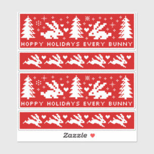 Sticker Vacances Hoppy Chaque Lapin Mignonne Lapins Sticke