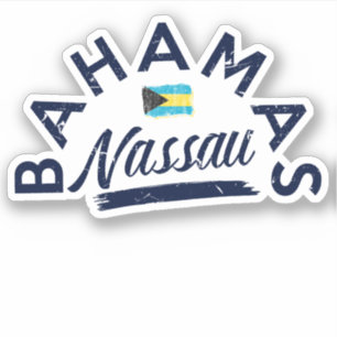 Sticker Vacances Nassau Bahamas Drapeau croisière