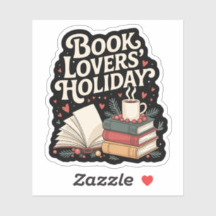 Sticker Vacances pour les amoureux du livre - Noël littéra