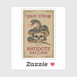 Sticker Vaccin Antidote Venin de Serpent Halloween