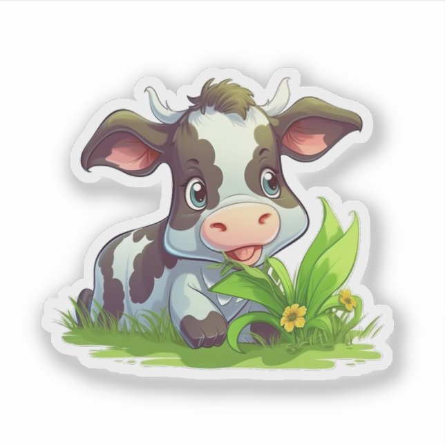 Sticker Vache adorable (Devant)
