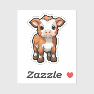 Sticker Vache caricaturale
