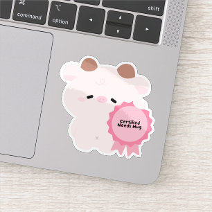 Sticker Vache Certifiée Besoin De Câlin