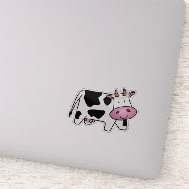 Sticker Vache debout avec marguerites (Détail)