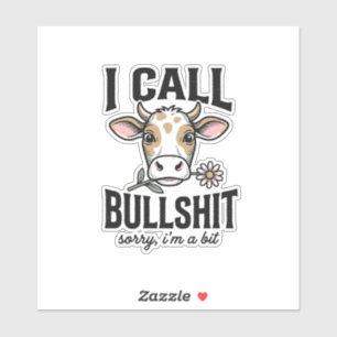 Sticker Vache drôle que j'appelle Design de T-shirt vintag