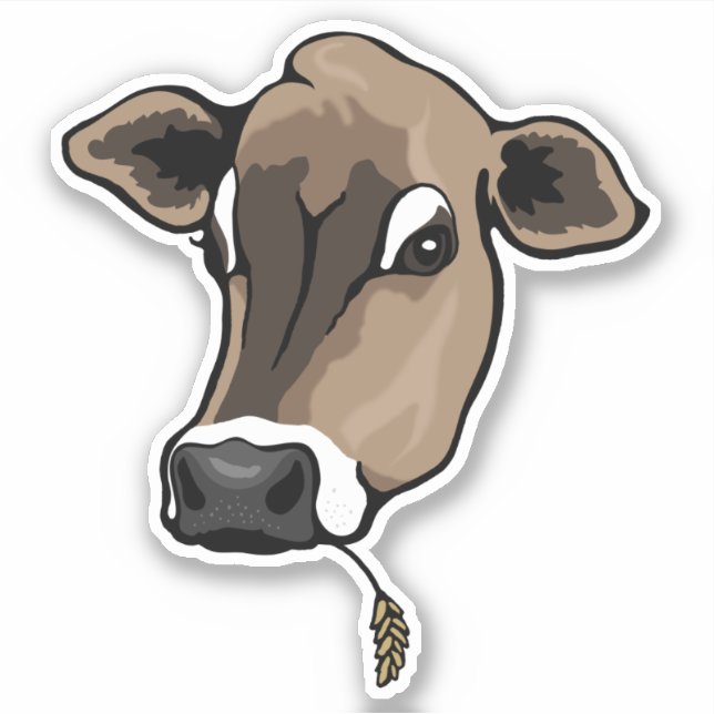 Sticker Vache jersey Brown (Devant)