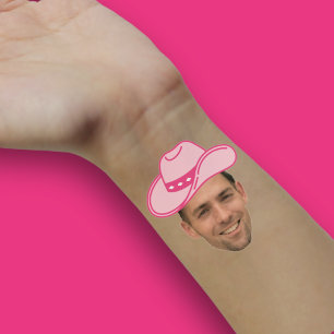Sticker Vachette disco rose personnalisable visage du mari