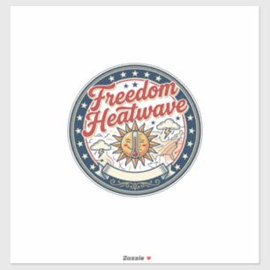 Sticker Vague de chaleur de la liberté Patriotique Météo d