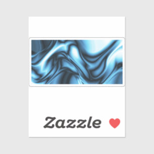 Sticker Vague de soie bleue