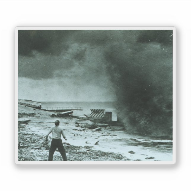 Sticker Vague Ouragan Vintage (Devant)