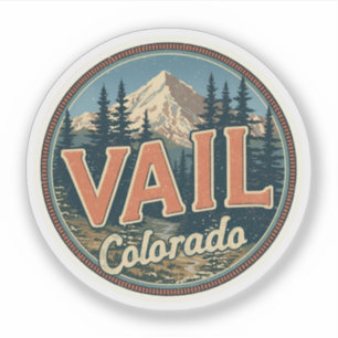 Sticker Vail colorado vintage extérieur hiver neige ski