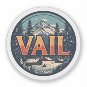 Sticker Vail colorado vintage extérieur hiver neige ski