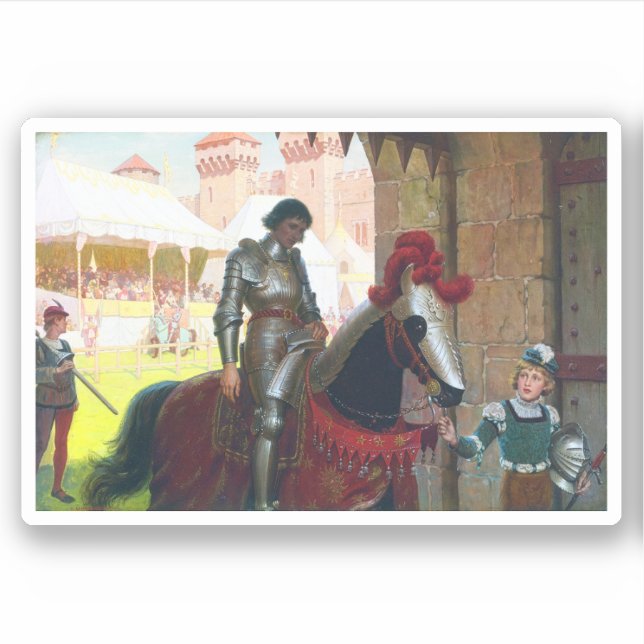 Sticker Vaincu, par Edmund Blair Leighton (Devant)