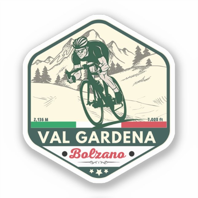 Sticker val gardena circuit cycliste italien (Recto)