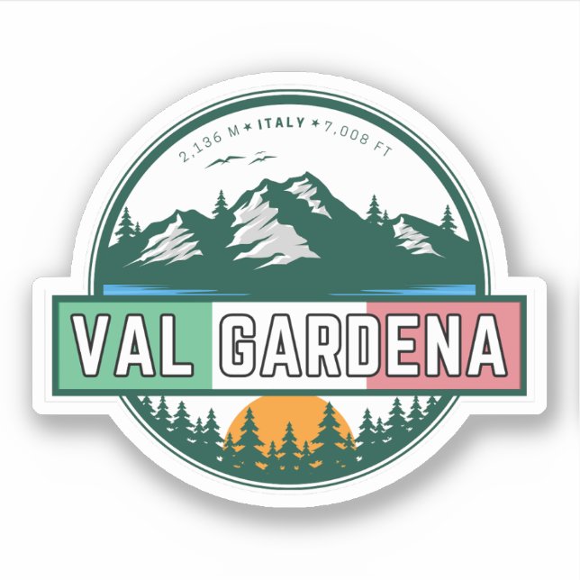 Sticker val gardena italian tour (Devant)