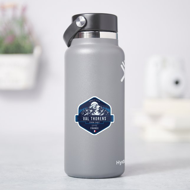 Sticker Val Thorens , Badge de station de ski , Français  (HydroFlask)
