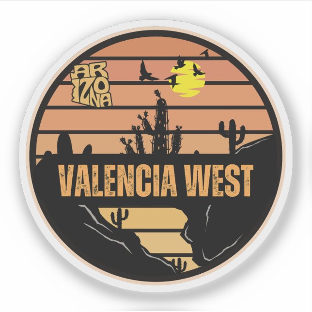 Sticker Valencia West, Arizona (Devant)