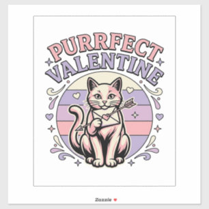 Sticker Valentin chat parfait Amour de la Saint-Valentin V