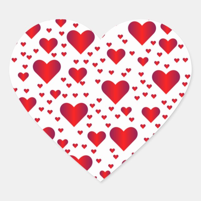 Sticker Valentine Little Red Hearts (Devant)